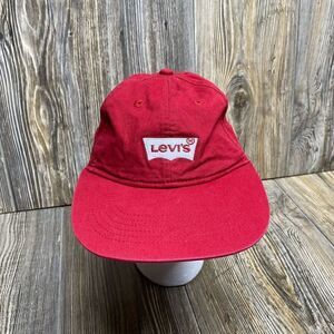 Levis Youth Baseball Cap Hat Strap Back Adjustable Embroidered Red